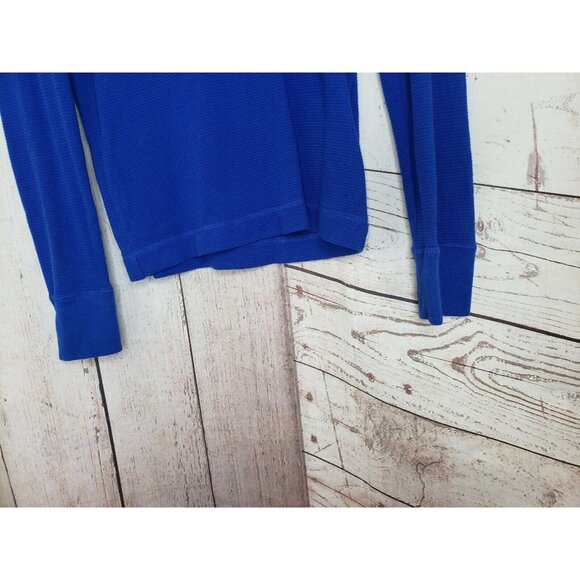 Hollister Blue Small Long Sleeve Crew Neck Shirt | Casual & Stylish Embroidered - Picture 6 of 12